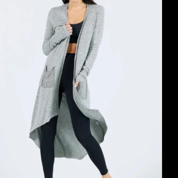 Joah Brown Sweaters - Joah Brown Oversized Gray Open Front Long Cardigan Duster pockets one size